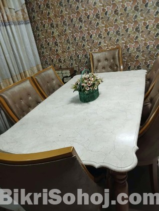 Marble top dining set